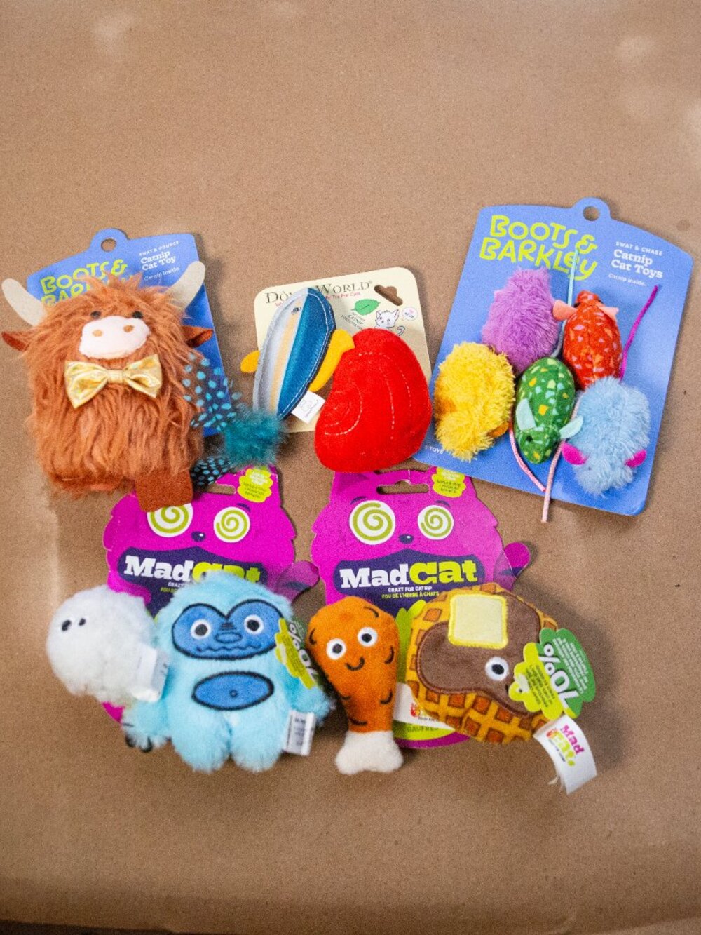 NEW ~ Catnip Cat Toy BUNDLE, Boots Barkley Highland Cow, Mice, MadCat, Doyen